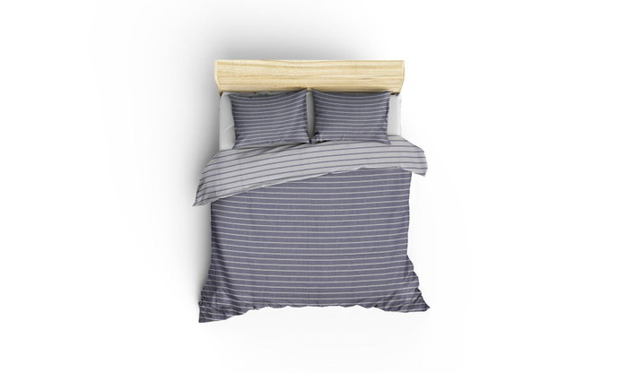 L'essentiel linge de maison Juego de funda de edredón doble Bamboo - Azul